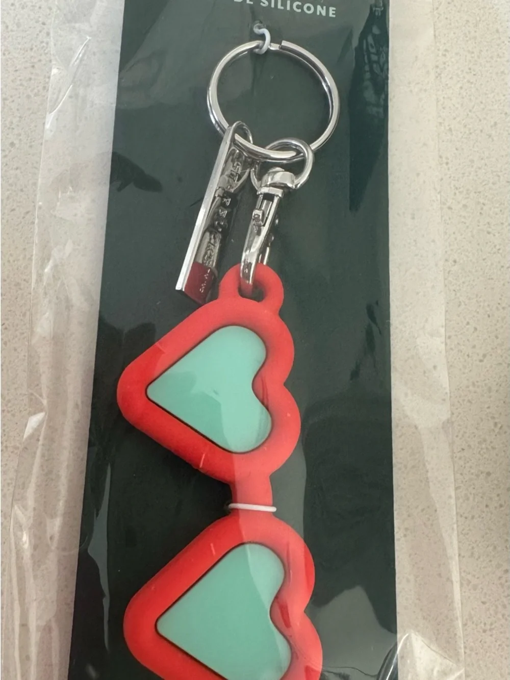 Starbucks Red & Mint Heart Keychain Gift Mug Set (2fl mug)